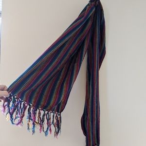 Colorful stripped scarf